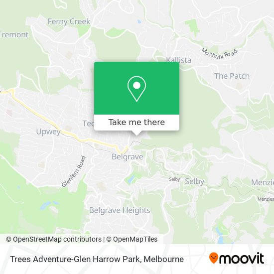 Trees Adventure-Glen Harrow Park map