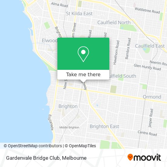 Gardenvale Bridge Club map