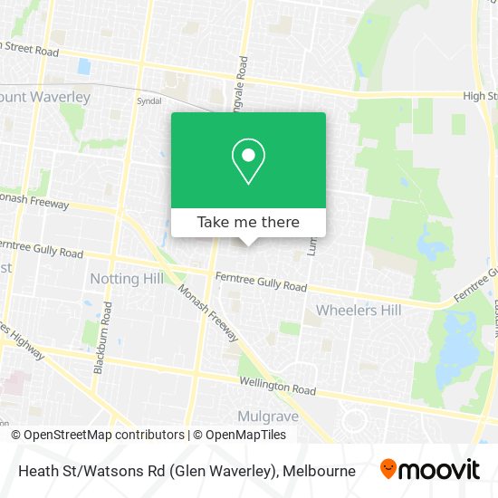 Heath St / Watsons Rd (Glen Waverley) map