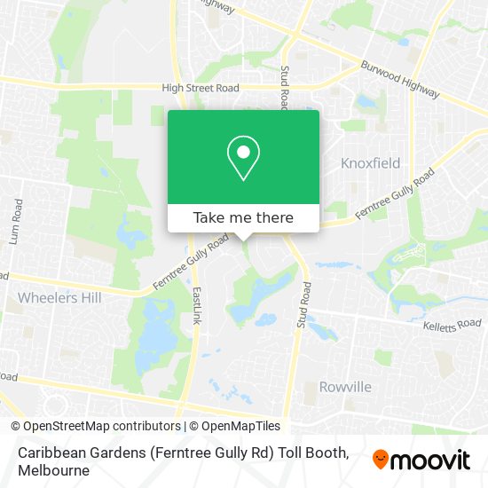 Caribbean Gardens (Ferntree Gully Rd) Toll Booth map