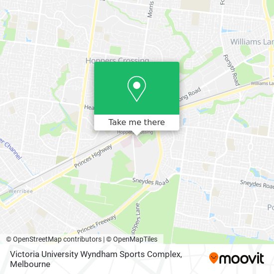 Victoria University Wyndham Sports Complex map