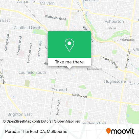 Paradai Thai Rest CA map