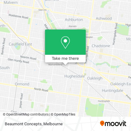 How to get to Beaumont Concepts in Murrumbeena by Bus, Train or Tram?