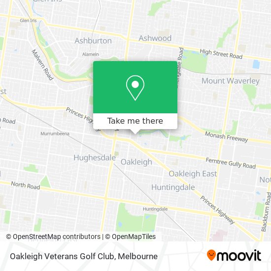 Oakleigh Veterans Golf Club map