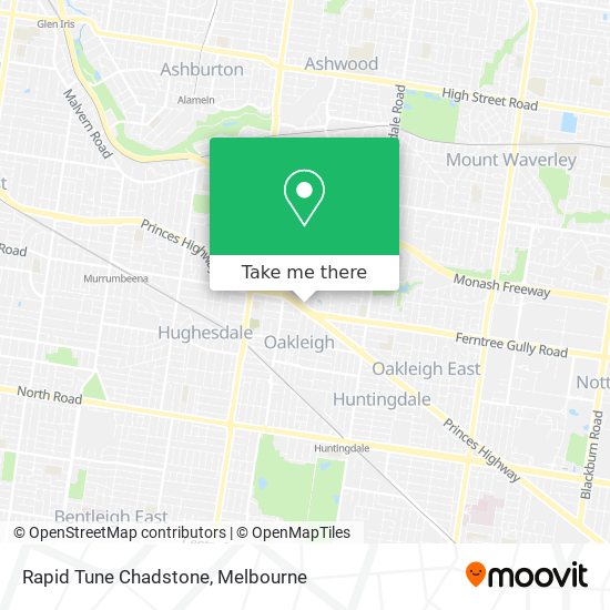 Rapid Tune Chadstone map
