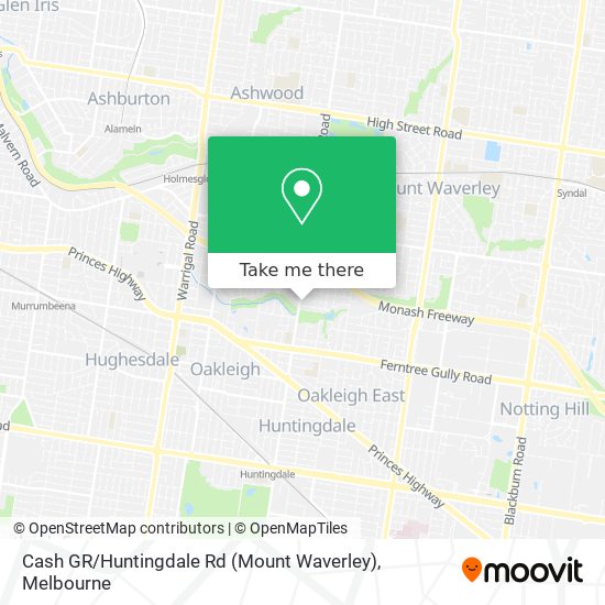 Cash GR / Huntingdale Rd (Mount Waverley) map