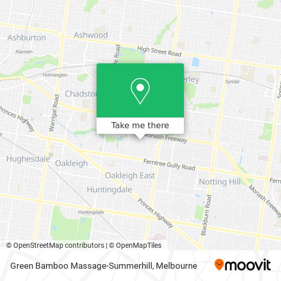 Green Bamboo Massage-Summerhill map