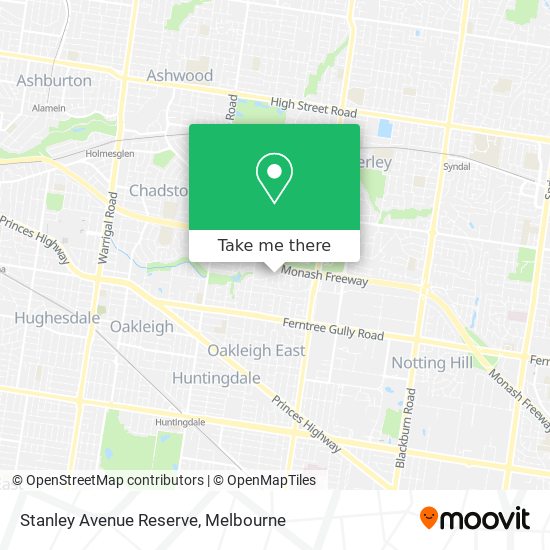 Mapa Stanley Avenue Reserve