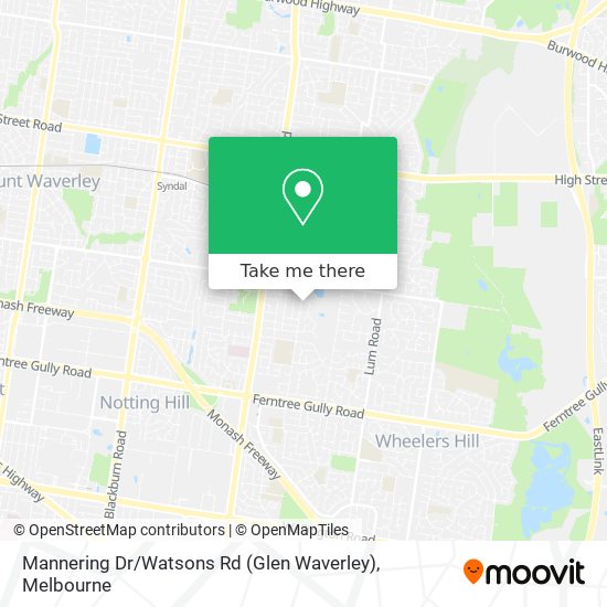 Mannering Dr / Watsons Rd (Glen Waverley) map