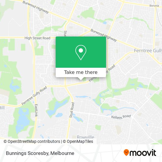 Bunnings Scoresby map