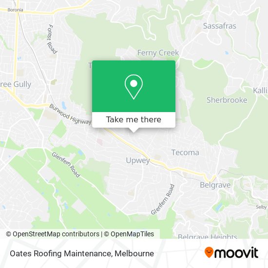 Oates Roofing Maintenance map
