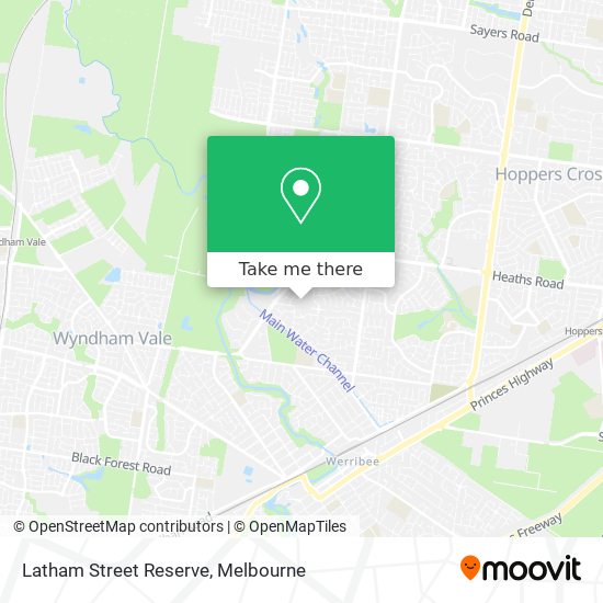 Latham Street Reserve map