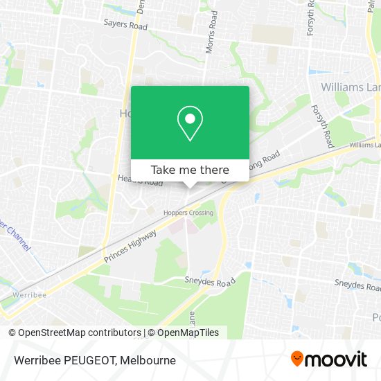 Werribee PEUGEOT map