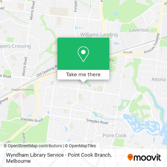 Wyndham Library Service - Point Cook Branch map