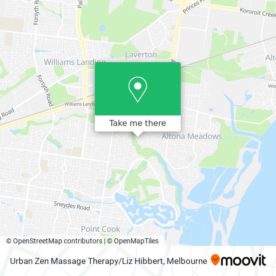 Urban Zen Massage Therapy / Liz Hibbert map