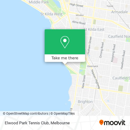 Elwood Park Tennis Club map