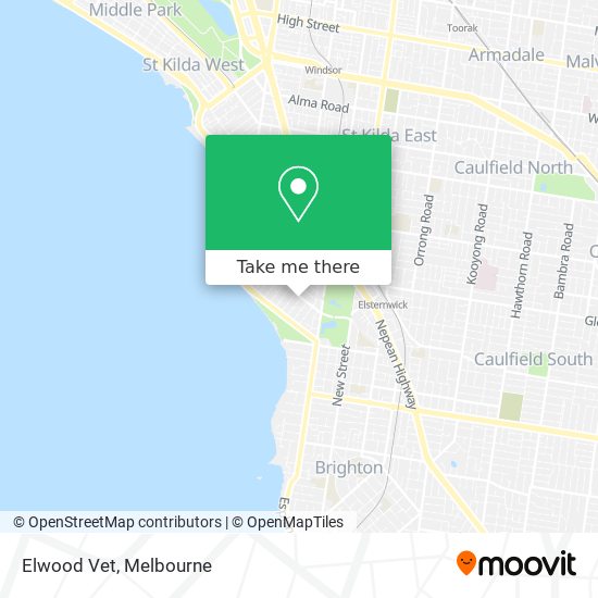 Mapa Elwood Vet