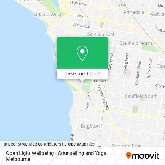 Open Light Wellbeing - Counselling and Yoga map