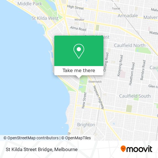 St Kilda Street Bridge map