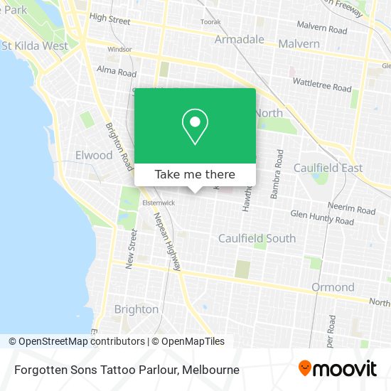Forgotten Sons Tattoo Parlour map