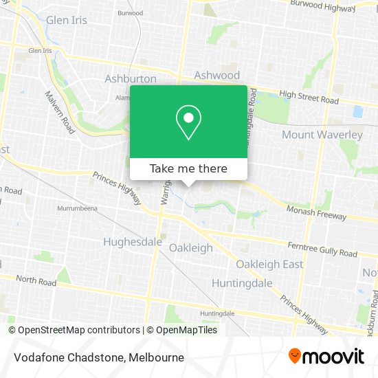 Vodafone Chadstone map