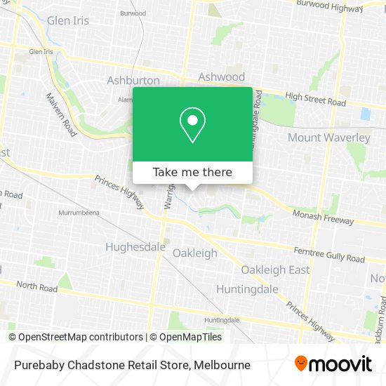 Purebaby Chadstone Retail Store map