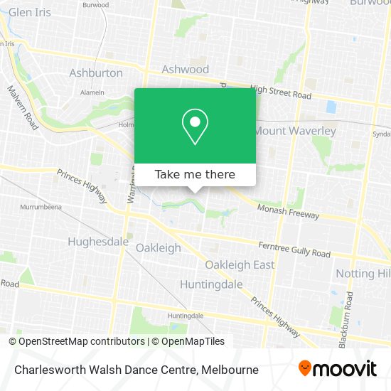 Mapa Charlesworth Walsh Dance Centre