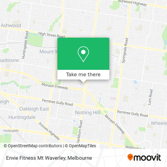 Envie Fitness Mt Waverley map