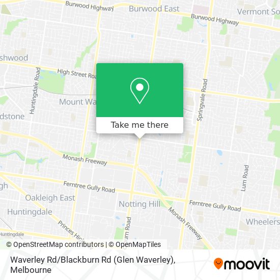 Mapa Waverley Rd / Blackburn Rd (Glen Waverley)