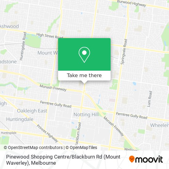 Pinewood Shopping Centre / Blackburn Rd (Mount Waverley) map