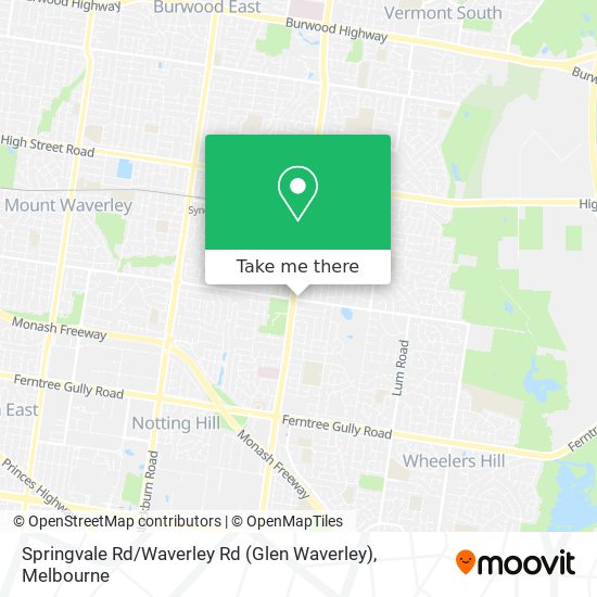 Springvale Rd / Waverley Rd (Glen Waverley) map
