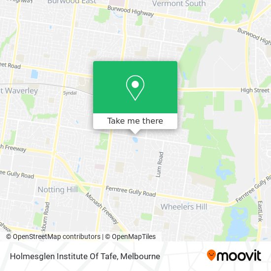 Holmesglen Institute Of Tafe map