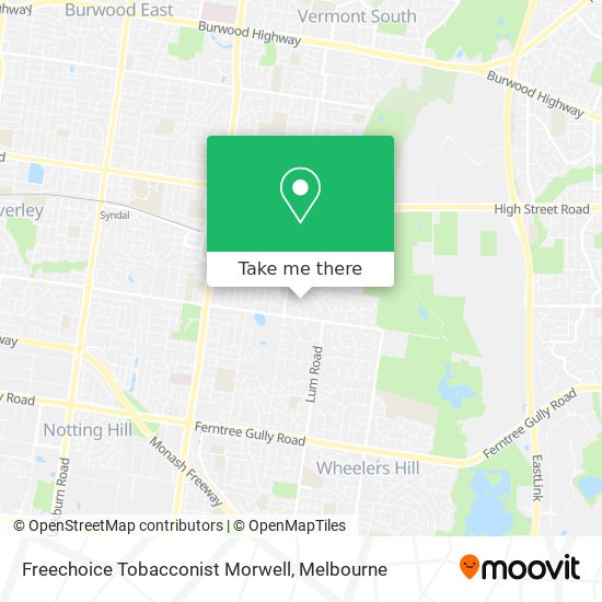 Freechoice Tobacconist Morwell map