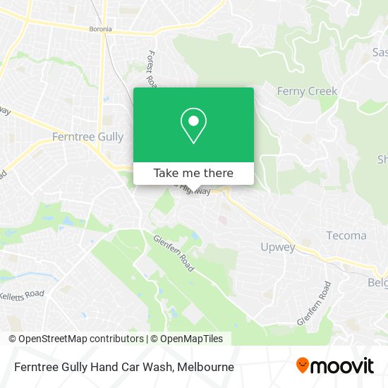 How to get to Ferntree Gully Hand Car Wash in Upper Ferntree Gully by Bus or Train?