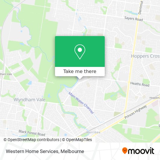 Western Home Services map