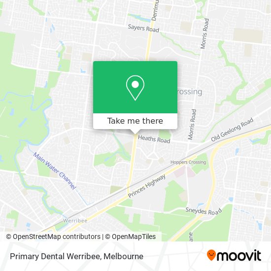 Primary Dental Werribee map