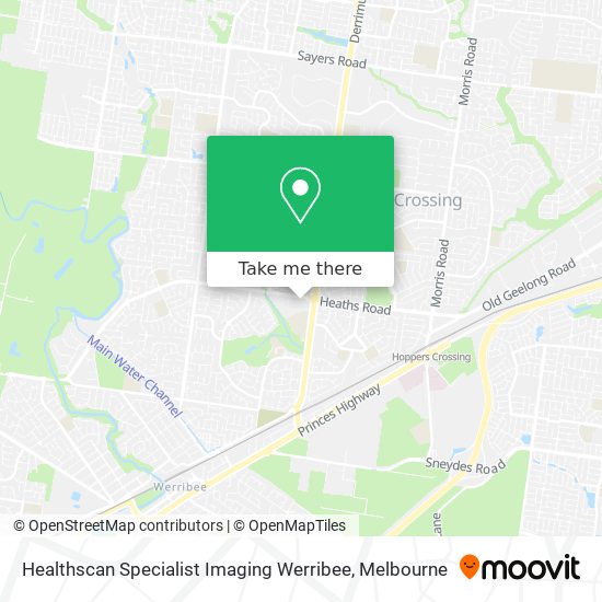 Healthscan Specialist Imaging Werribee map