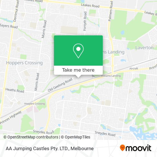 AA Jumping Castles Pty. LTD. map
