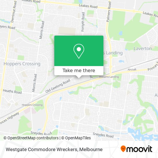 Westgate Commodore Wreckers map