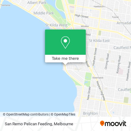 San Remo Pelican Feeding map