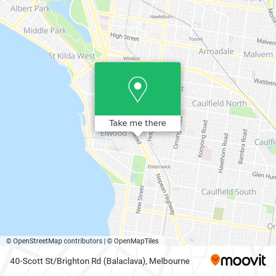 Mapa 40-Scott St / Brighton Rd (Balaclava)