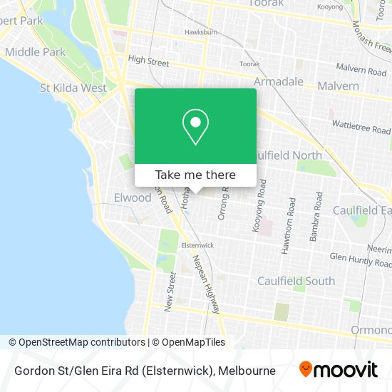 Gordon St / Glen Eira Rd (Elsternwick) map
