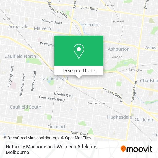 Naturally Massage and Wellness Adelaide map