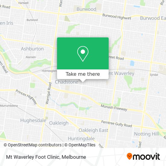 Mapa Mt Waverley Foot Clinic
