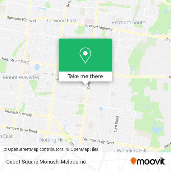 Mapa Cabot Square Monash