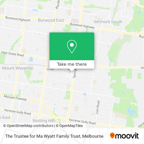 The Trustee for Ma Wyatt Family Trust map