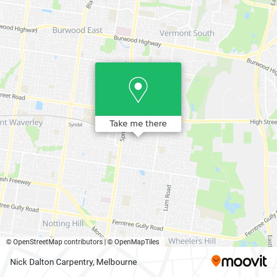 Nick Dalton Carpentry map