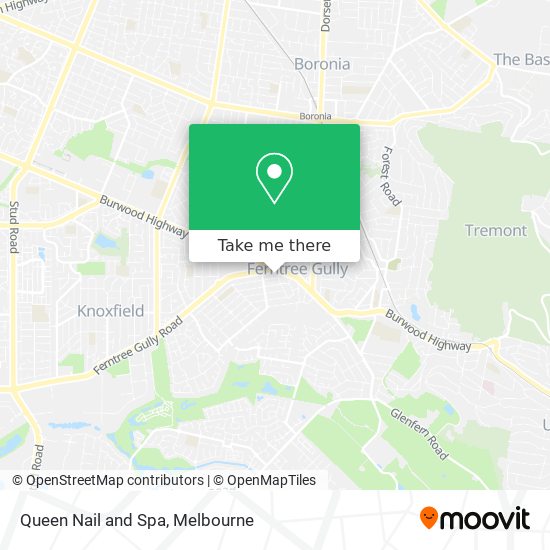 Queen Nail and Spa map