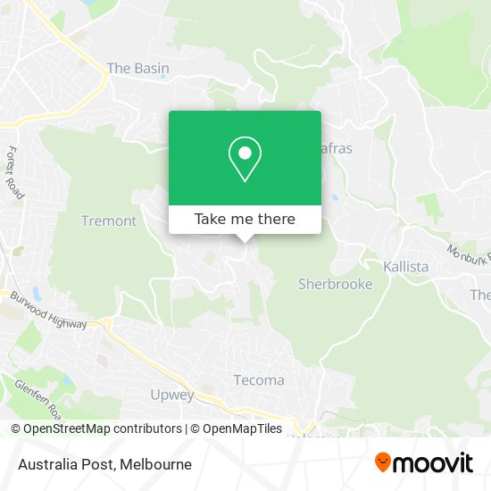 Australia Post map