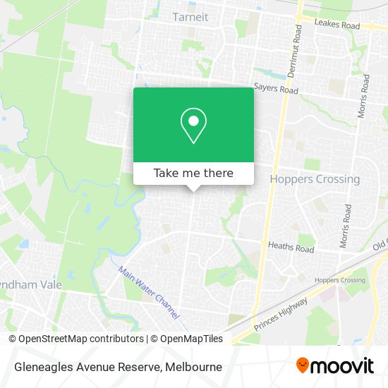 Gleneagles Avenue Reserve map